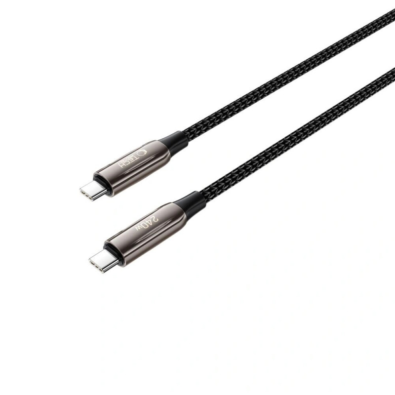 Tech-Protect UB10T Ultraboost USB-C / USB-C kabelis PD240W/QC4.0, 100 cm, melns