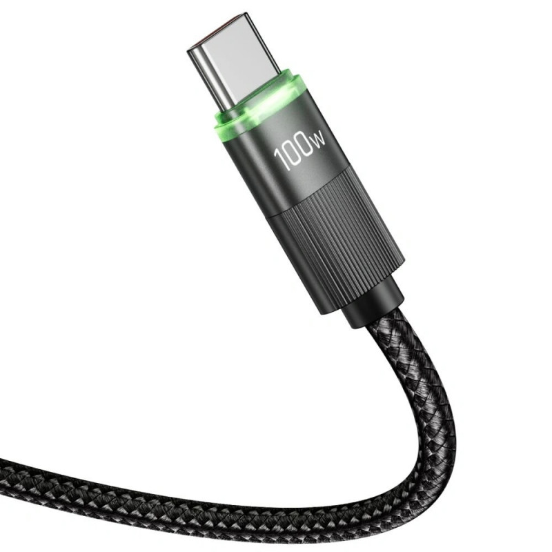Tech-Protect UB20T Ultraboost USB-C / USB-C kabelis PD100W/5A, 180 cm, melns