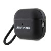 Mercedes-AMG AMAP2SLWK Leather Big Logo vāciņš Apple AirPods Pro 2 (2022/2023), melns, balts logotips