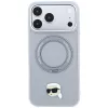 Karl Lagerfeld ar Ring Stand 360 Karl Head Pin MagSafe vāciņš Apple iPhone 18 Pro / 17 Pro, pelēks (KF003235)