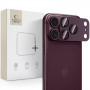 Tech-Protect Camfull Fit+ Apple iPhone 18 Pro kameras objektīva aizsargs, Burgundy