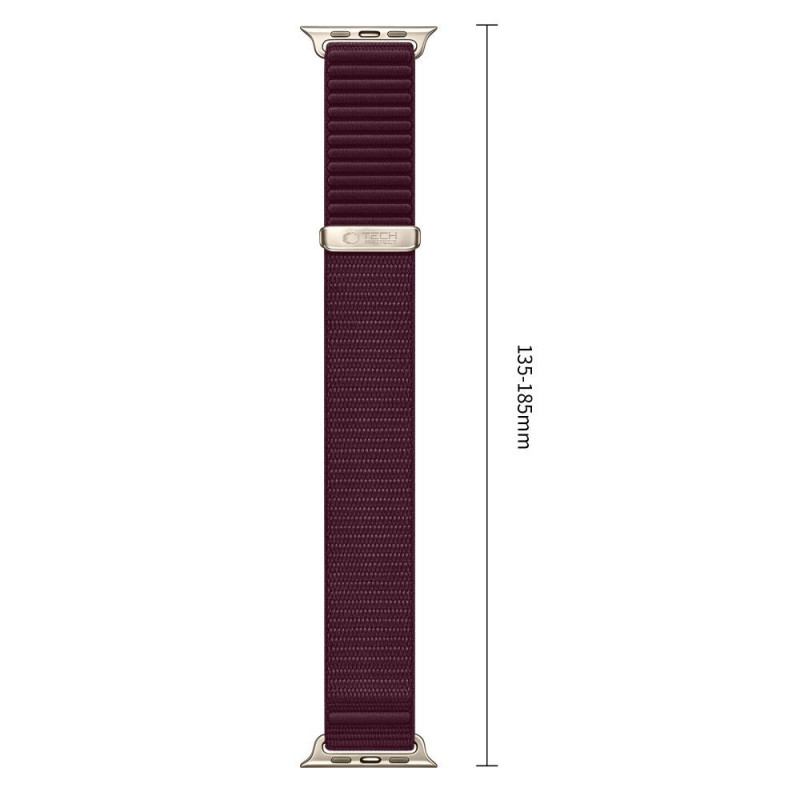 Tech-Protect Nylonloop Apple Watch 8 / 9 / 10 / 11 / 12 / SE / Ultra 44/45/46/49 mm pulksteņa siksniņa, Deep Burgundy