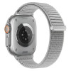 Tech-Protect Nylonloop Apple Watch 8 / 9 / 10 / 11 / 12 / SE / Ultra 44/45/46/49 mm pulksteņa siksniņa, gaiši pelēka