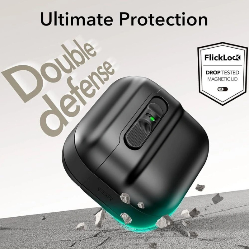 ESR Pulse HaloLock MagSafe futrālis Apple AirPods 4, melns
