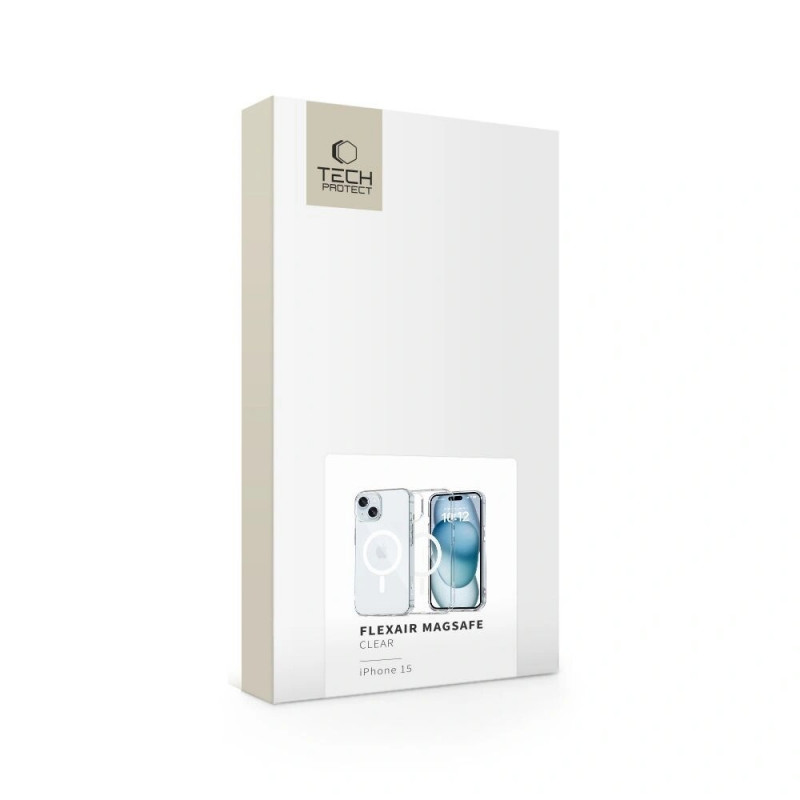 Tech-Protect FlexAir MagSafe THP3578 apvalks Apple iPhone 15, caurspīdīgs