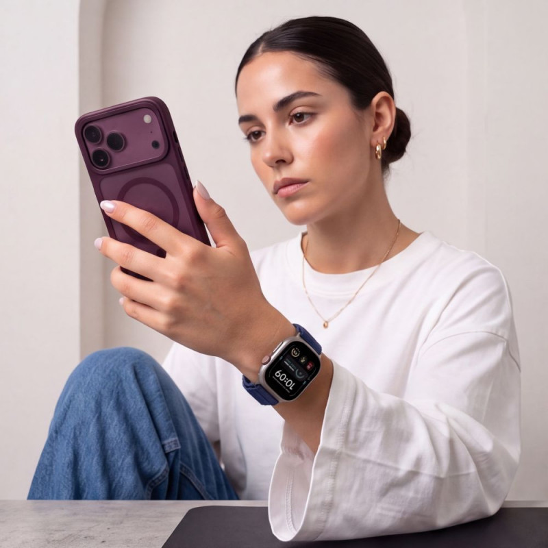 Tech-Protect Nylon Pro Apple Watch 8 / 9 / 10 / 11 / 12 / SE / Ultra 44/45/46/49 mm pulksteņa siksniņa, Navy Blue