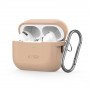 Tech-Protect silikona maciņš ar āķi Apple AirPods Pro 1 / 2, Cafe Latte