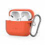 Tech-Protect silikona maciņš ar āķi Apple AirPods Pro 1 / 2, neona oranžs