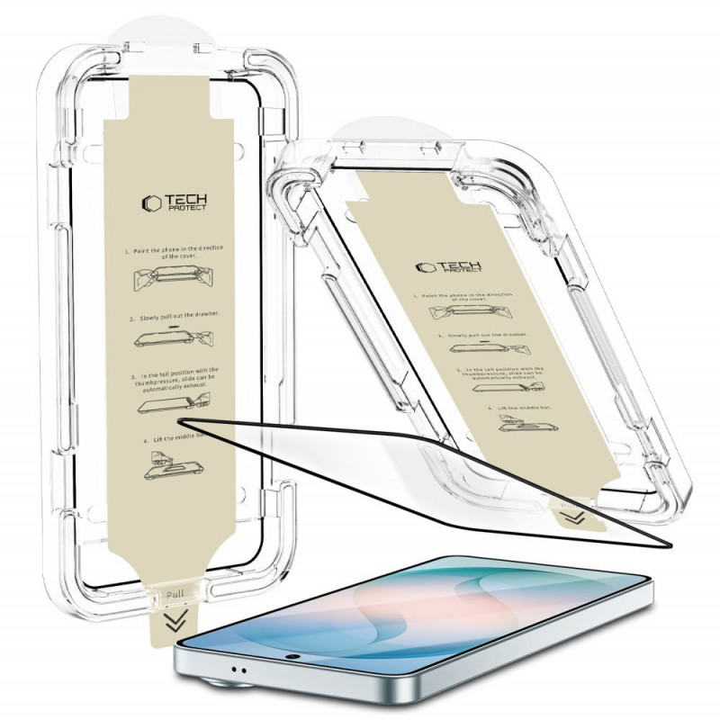 Tech-Protect Quick Set AR+ pretatstarojošs stikls Samsung Galaxy S26, melns