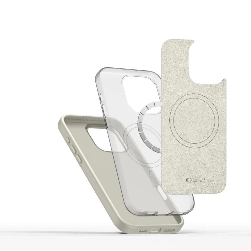 Tech-Protect Silicone Pure MagSafe vāciņš Apple iPhone 16 Pro, Cosmic Latte
