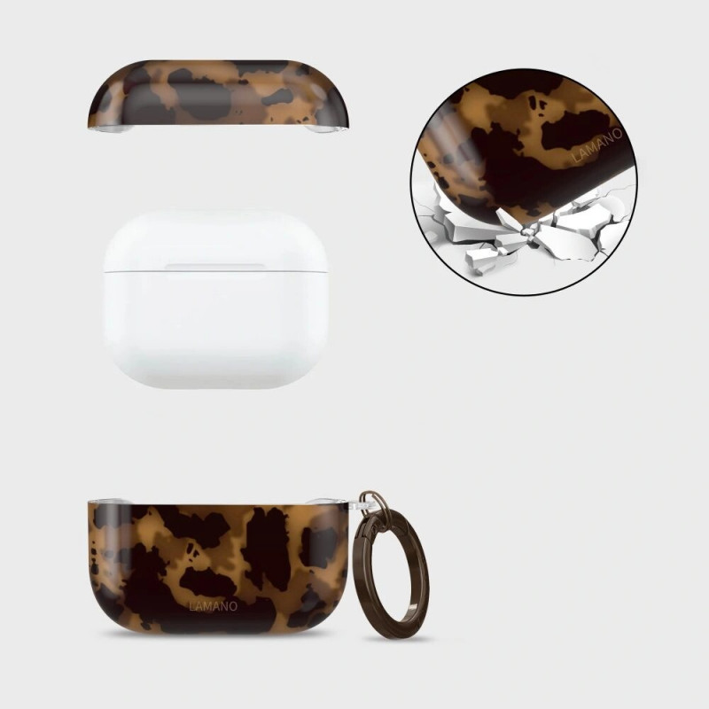 Tech-Protect Lamano vāciņš Apple AirPods Pro 1 / 2 Panther (melns un brūns)