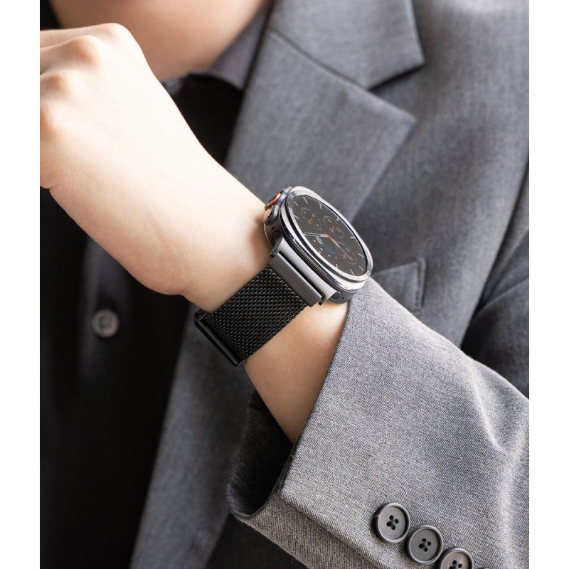 Ringke Metal One Mesh RGK12092 pulksteņa siksniņa Samsung Galaxy Watch Ultra 1 / 2 (2024-2026) 47 mm, melna