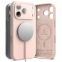 Ringke silikona magnētiskais MagSafe futrālis Apple iPhone 18 Pro, Pink Sand