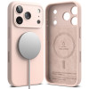 Ringke silikona magnētiskais MagSafe futrālis Apple iPhone 18 Pro, Pink Sand