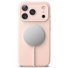 Ringke silikona magnētiskais MagSafe futrālis Apple iPhone 18 Pro, Pink Sand