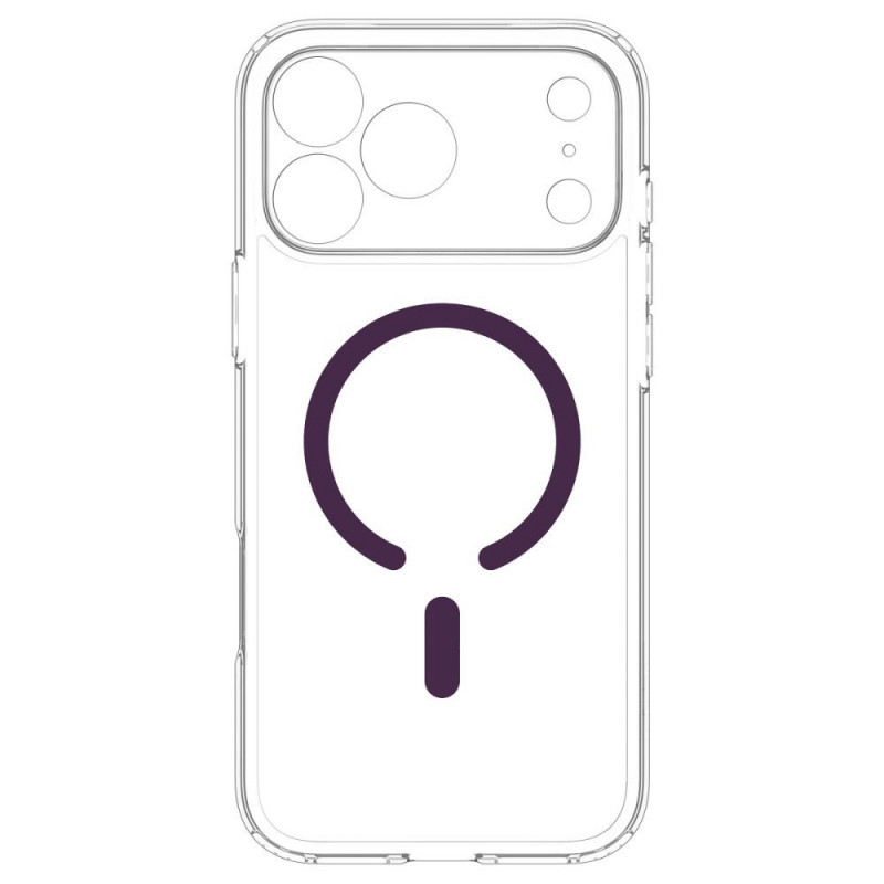 Spigen Ultra Hybrid MagSafe vāciņš Apple iPhone 17 Pro Max / 18 Pro Max, caurspīdīgs/bordo