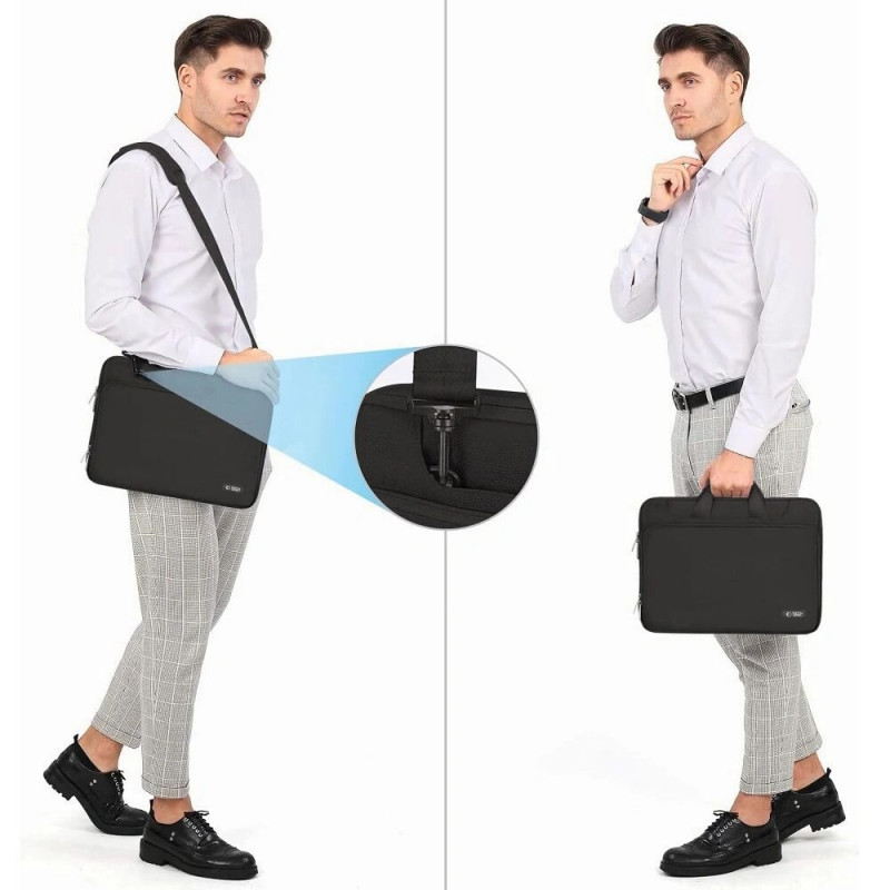 Tech-Protect PocketBag portatīvā datora soma 15-16 collas, melna