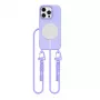 Tech-Protect Magnecklace MagSafe vāciņš ar auklu Apple iPhone 16 Pro, purpura