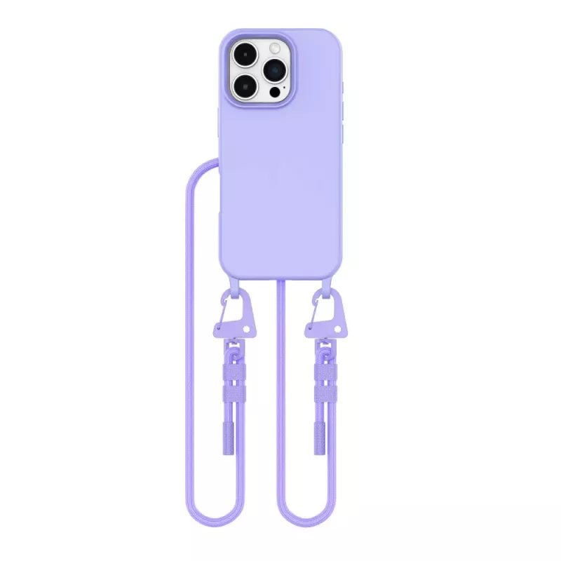 Tech-Protect Magnecklace MagSafe vāciņš ar auklu Apple iPhone 16 Pro, purpura