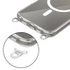Tech-Protect FlexAir Chain MagSafe vāciņš Apple iPhone 16, caurspīdīgs, ar pelēku un rozā auklu