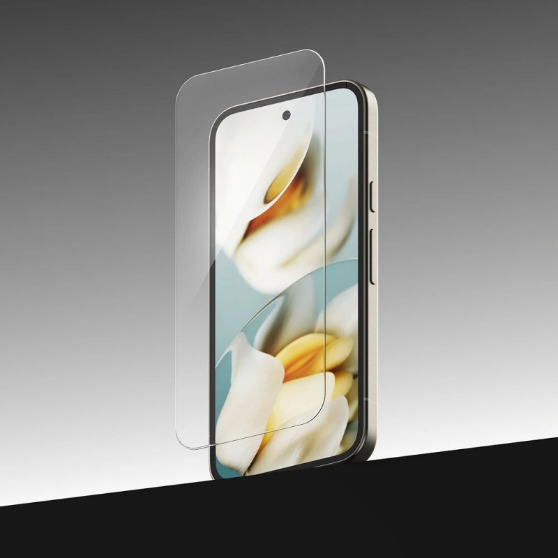 Ringke Easy Slide rūdītais stikls Google Pixel 9a (2 gab.), caurspīdīgs