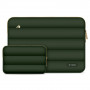 Tech-Protect Puffy portatīvā datora 15-16" maciņš ar piederumu somiņu, Army Green