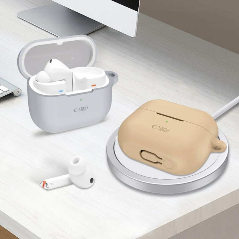 Tech-Protect silikona maciņš ar āķi Samsung Galaxy Buds 3 / 3 Pro, melns