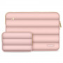Tech-Protect Puffy portatīvā datora 13-14" maciņš ar piederumu somiņu, Dusty Rose