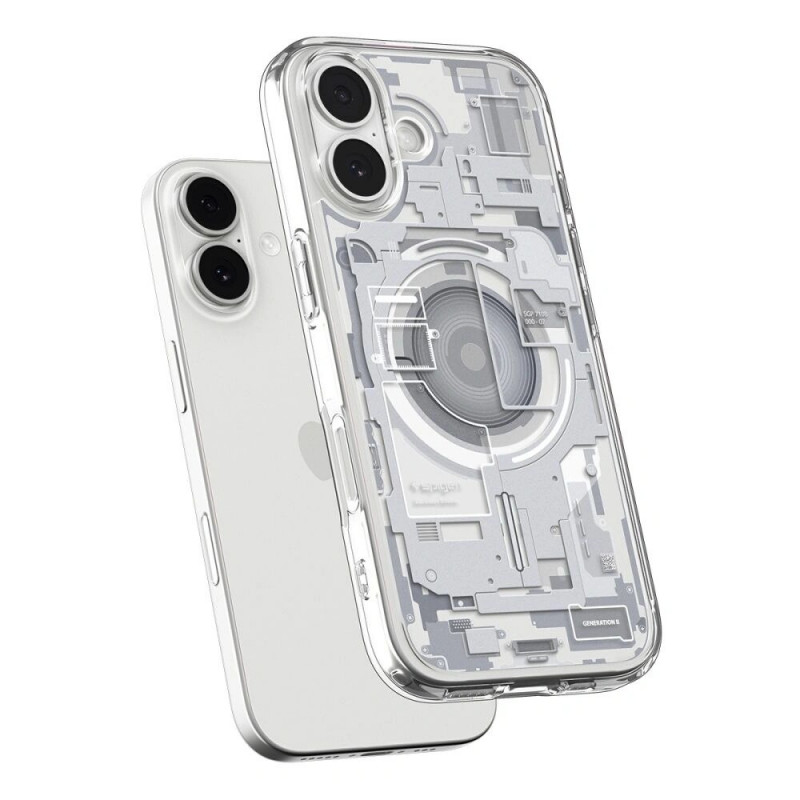 Spigen Ultra Hybrid Mag MagSafe ACS10385 apvalks Apple iPhone 17, Zero One White