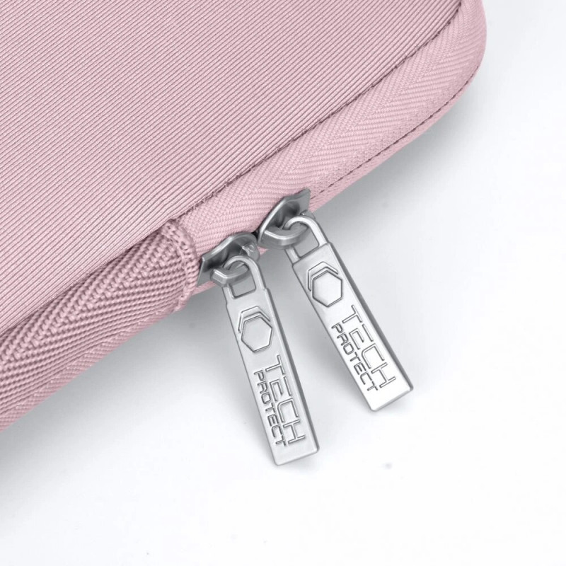 Tech-Protect NeoSlim portatīvā datora 15-16" futrālis ar piederumu somiņu, Dusty Rose