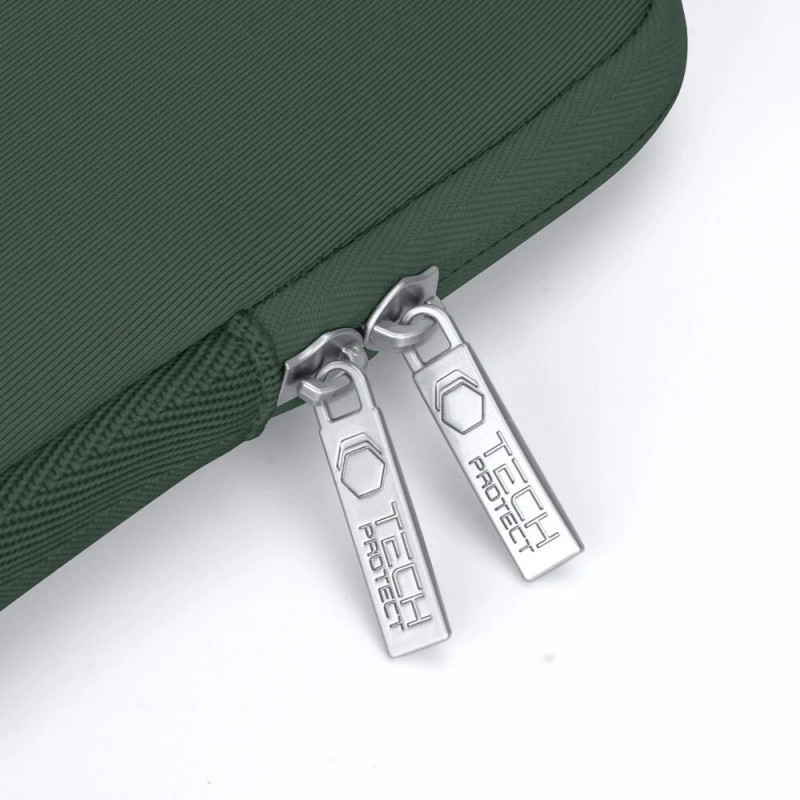 Tech-Protect NeoSlim portatīvā datora 13-14" maciņš ar piederumu somiņu, Midnight Green