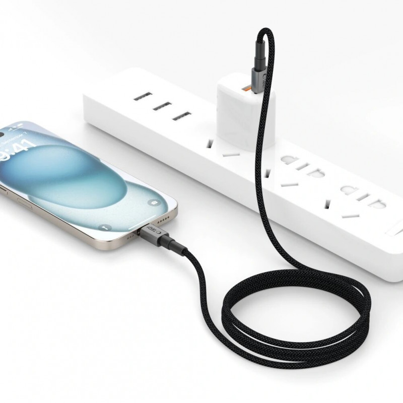 Tech-Protect Ultraboost DNA USB-C / USB-C kabelis PD100W/5A 200 cm, Iron Grey