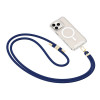 Tech-Protect C7S Rope Crossbody telefona siksniņa, Navy Blue/zelta