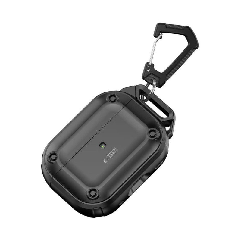 Tech-Protect Rough Hook maciņš ar karabīni Apple AirPods Pro 1 / 2, melns