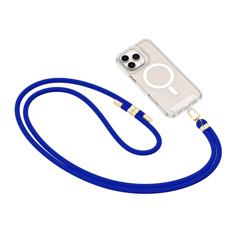 Tech-Protect C7S Rope Crossbody telefona siksniņa, Cobalt Blue/zelta
