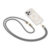 Tech-Protect C7S Rope Crossbody tālruņa siksniņa, Crayon Grey/gold