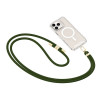 Tech-Protect C7S Rope Crossbody telefona siksniņa, Hunter Green/zelta