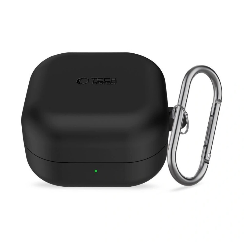 Tech-Protect silikona maciņš ar āķi Samsung Galaxy Buds 4 / 4 Pro, melns