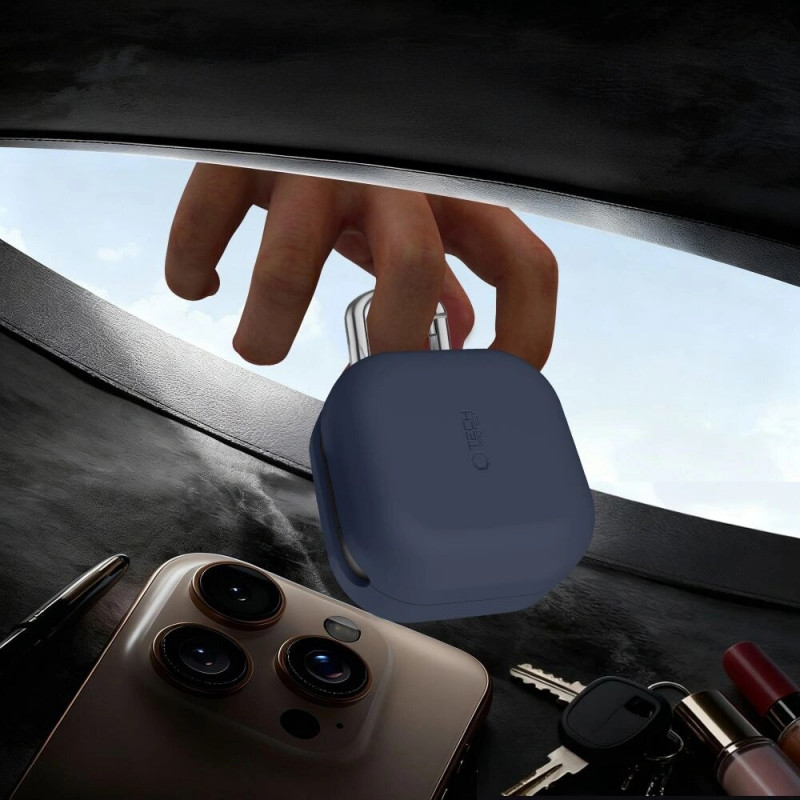 Tech-Protect silikona maciņš ar āķi Samsung Galaxy Buds 4 / 4 Pro, melns