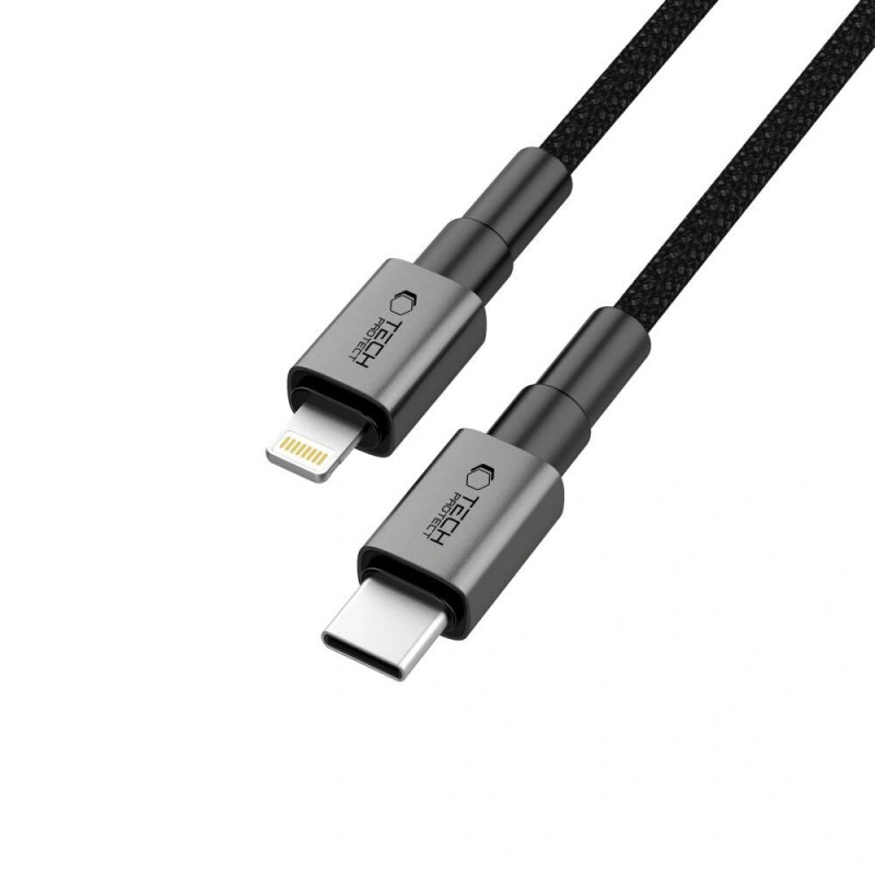 Tech-Protect Ultraboost DNA USB-C / Lightning kabelis PD27W/3A 200 cm, Iron Grey