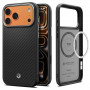 Spigen Enzo Aramid T Mag MagSafe vāciņš Apple iPhone 17 Pro Max / 18 Pro Max, melns/sudrabs