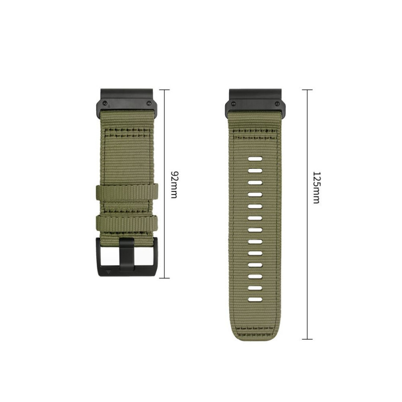 Tech-Protect Nylon Classic pulksteņa siksna Garmin Fenix 5X / 5X Plus / 6X / 6X Pro / 7X / 8 / 8 Pro / 9 / 9 Pro 47 mm, Military Green