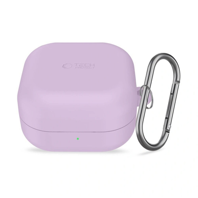 Tech-Protect Silicone Hook futrālis Samsung Galaxy Buds 4 / 4 Pro, lavandas krāsā