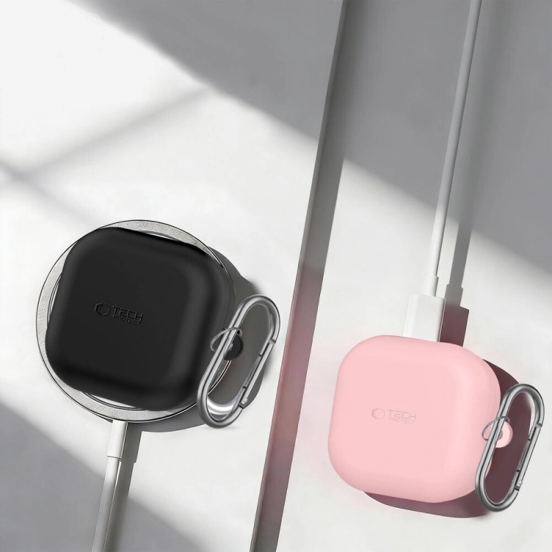 Tech-Protect Silicone Hook futrālis Samsung Galaxy Buds 4 / 4 Pro, lavandas krāsā