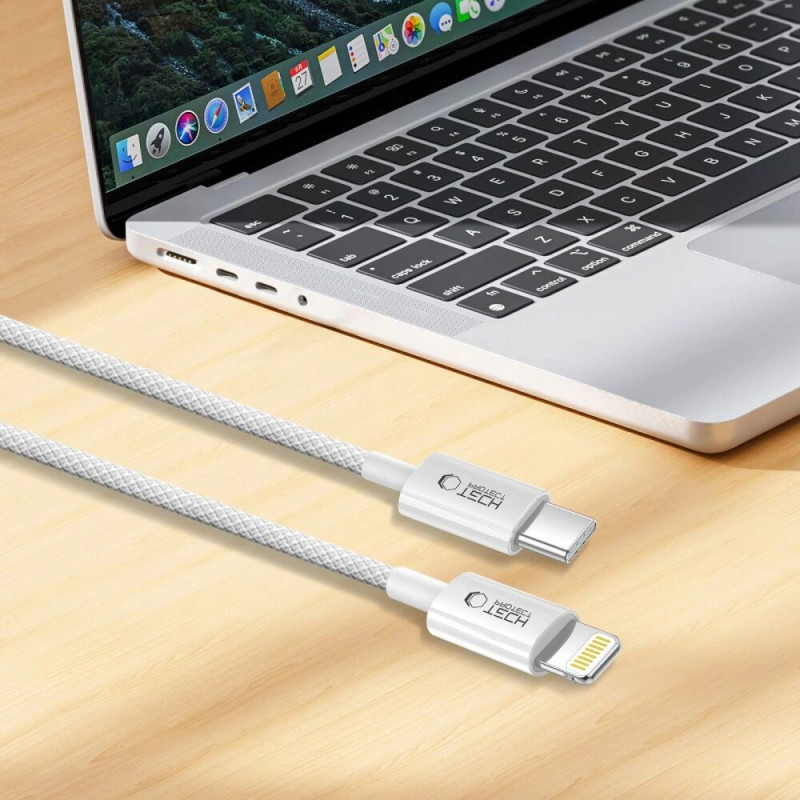 Tech-Protect Ultraboost Lite USB-C / Lightning kabelis PD27W/3A 100 cm, Cool Grey