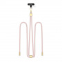 Tech-Protect C2S Rope Crossbody telefona siksniņa, Baby Pink/zelta