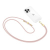 Tech-Protect C2S Rope Crossbody telefona siksniņa, Baby Pink/zelta