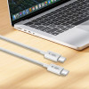 Tech-Protect Ultraboost Lite USB-C / USB-C kabelis PD60W/3A 100 cm, Cool Grey