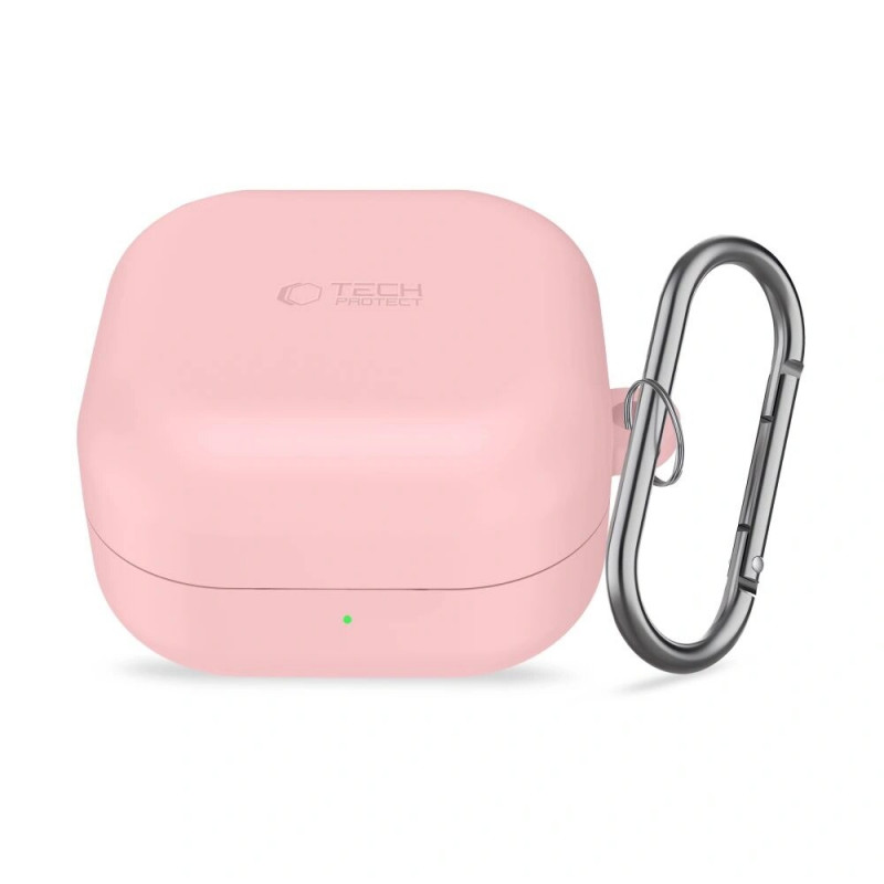 Tech-Protect silikona maciņš ar āķi Samsung Galaxy Buds 4 / 4 Pro, Dusty Pink