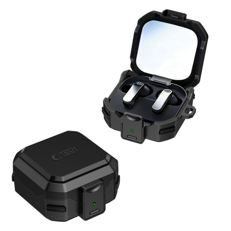 Tech-Protect Carbonox MagSafe maciņš Samsung Galaxy Buds 4 / 4 Pro, melns